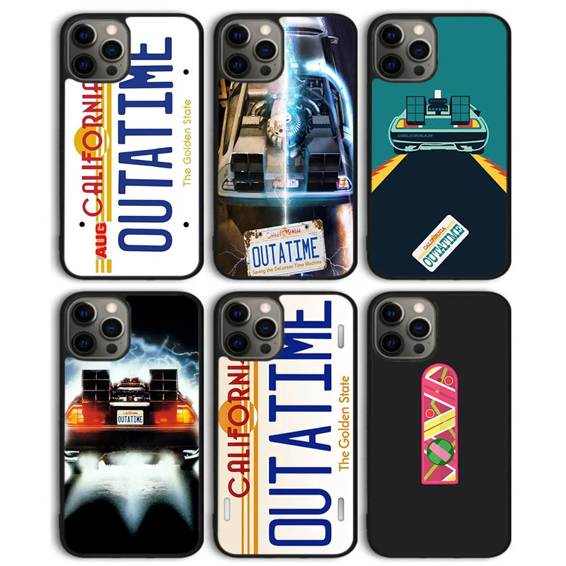 Чехол для телефона «Назад в будущее» с номерным знаком OUTATIME для iPhone 16, 15, SE2020 14, 13, 11, 12 Pro Max mini XS XR PlusS Coque