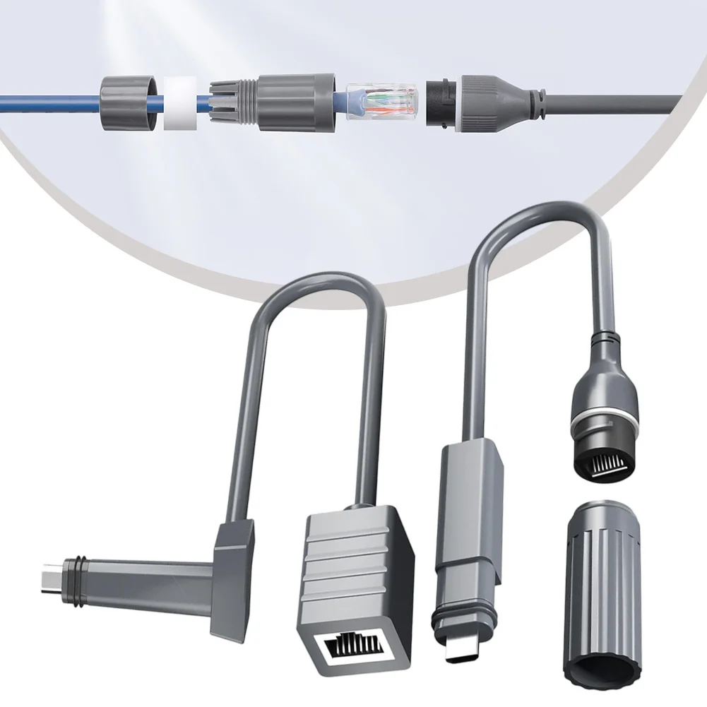 Фото SPX для RJ45 адаптер удлинительного кабеля для Starlink пара RJ4 гнездовой разъем Высококачественный адаптер удлинительного кабеля Лидер продаж №3