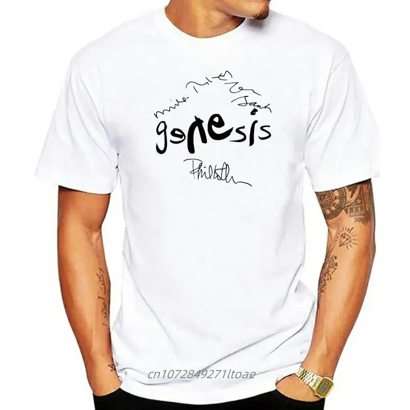 Футболка с принтом Genesis Autograph, футболка с О-образным вырезом и коротким рукавом, с надписью