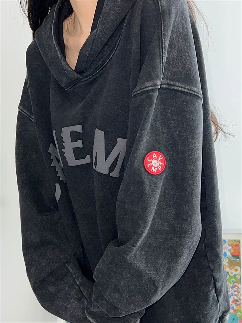 Фото Толстовка с капюшоном Kain Tebal Dicuci, Женский робот 20 дюймов FW Bordir Kasual Kaus Batik Cav Empt Bertudung №3
