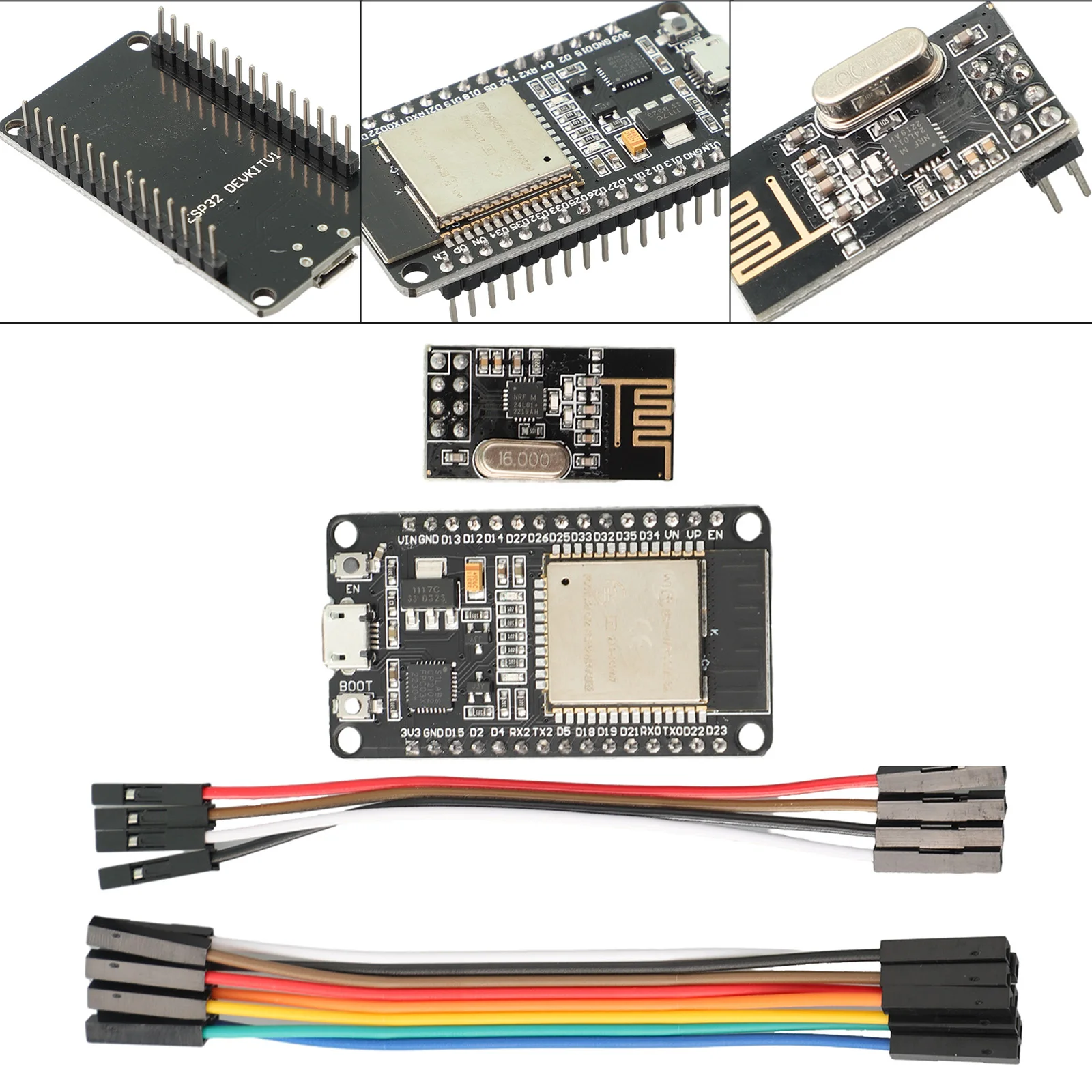 Комплект кабеля ESP32 + NRF24L01, широкая совместимость для Hoymiles HM300 HM350, высокопроизводительный модуль NRF24L01+, высокое качество (art.: 3920d1074dc4a) - 3920d1074dc4a