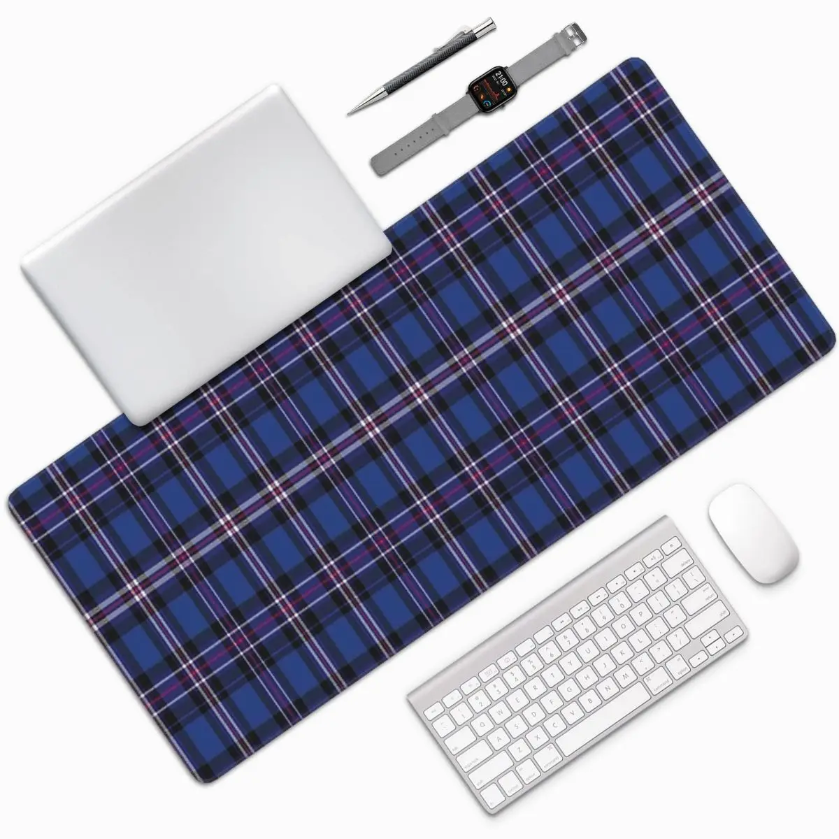 Большой коврик для мыши Gers Tartan, коврик для компьютерной клавиатуры, коврик для мыши, геймерский коврик для ноутбука, офисные аксессуары, настольные коврики