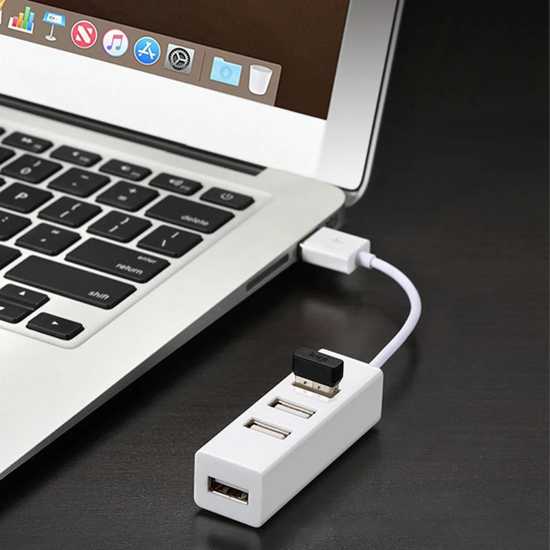 Фото Мини-4-портовый USB-концентратор USB-разветвитель-адаптер-концентратор Высокоскоростной концентратор USB 2.0 Разветвитель-конвертер «все в одном» для ПК Компьютерные аксессуары №3