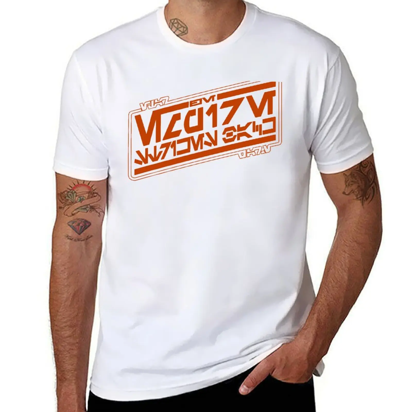 Aurebesh Empire Logo-футболка Bespin, футболки для мужчин, хлопковые забавные мужские футболки с рисунком, футболка