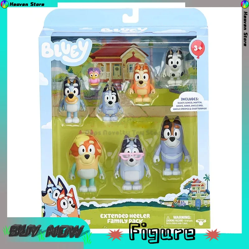 Bluey Friends Аниме фигурки подруги семьи ролевые милые вещи для детей щенок кукла детская игра игрушка модель коллекционные игрушки