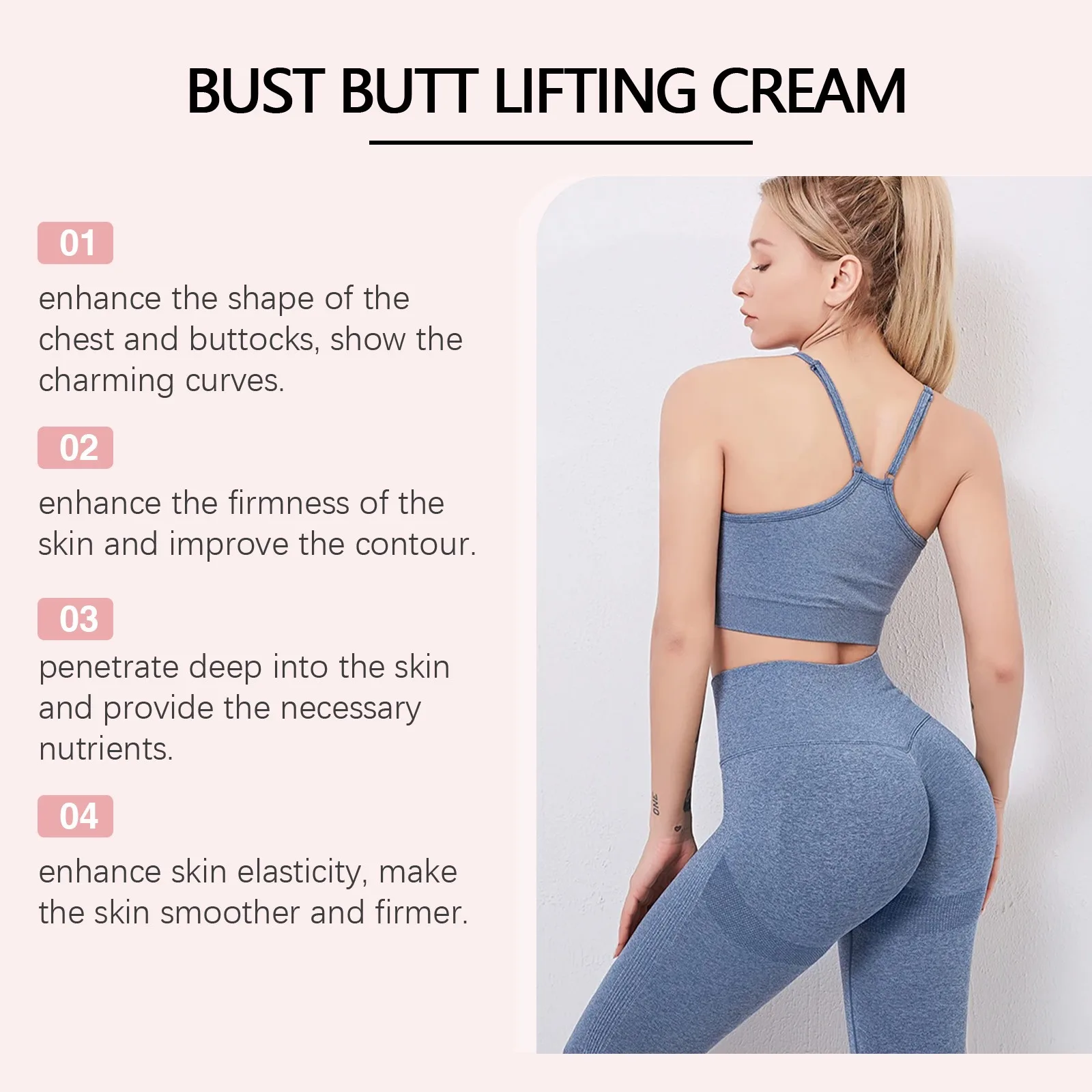 Фото Крупный крем для бедер Fast Grow Plump Butt Nourish Moisturize Big Ass Prevent Sag Enhance Sexy High Hip Cream для ухода за ягодицами №4