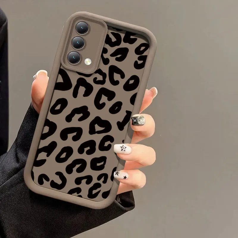 Фото Черный леопардовый чехол в стиле ретро для Infinix Tecno Spark GO 2024 2025 30C 20C 10 POP8, защита объектива камеры, силиконовый мягкий чехол для телефона №4