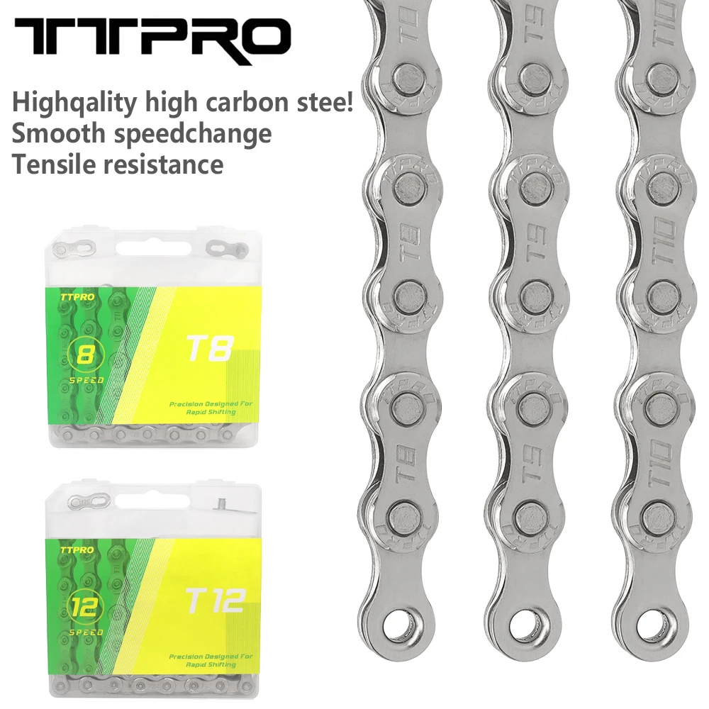 Фото TTPRO 8 9 10 11 12-скоростная велосипедная цепь 116L 118L 126L 8S 9S 10S 11S 12S MTB горные дорожные велосипедные цепи для SHIMANO SRAM №2