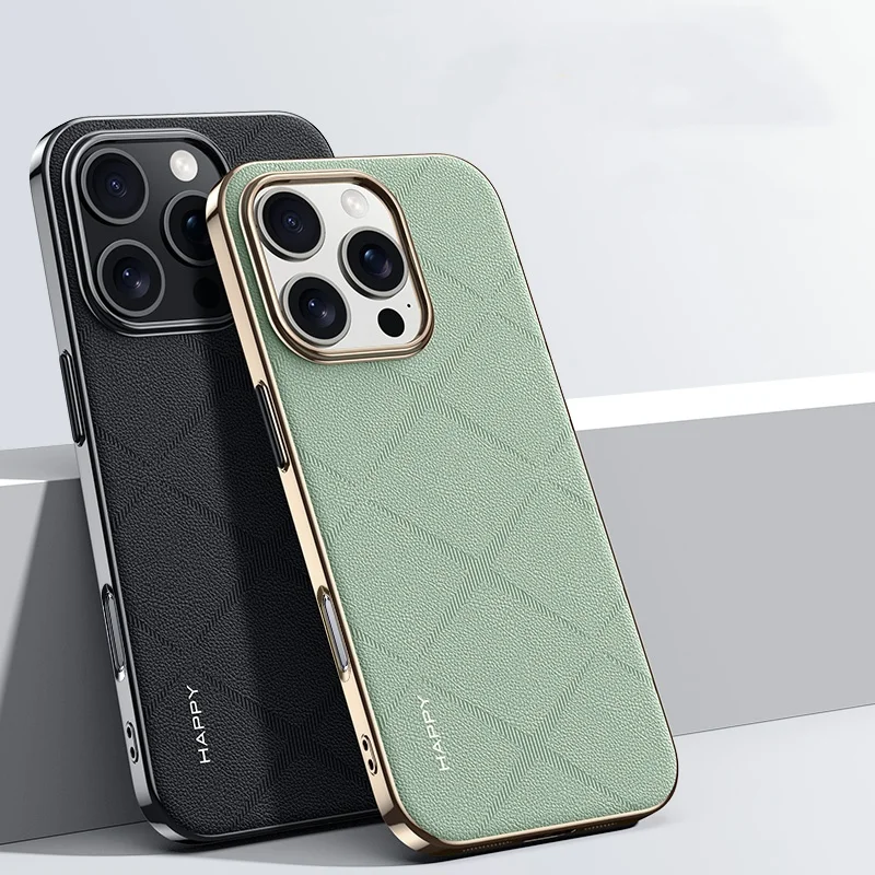 Чехол из искусственной кожи для iPhone 16 Pro Max 15 14 13