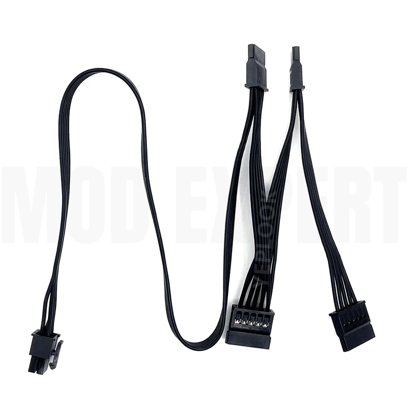 Фото Оригинальный Seasonic 6-контактный на 4 SATA прямой кабель питания для жесткого диска SSD для Seasonic G-750, G-650, G-550, G-450, G-360 модульный блок питания №3