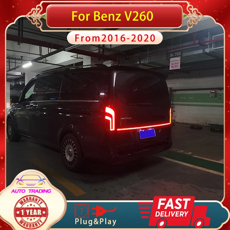 Фото Автомобильный задний фонарь для Benz Vito V260 2016-2020 светодиодный, задний фонарь заднего типа, обновленный новый дизайн, задний фонарь в сборе №4