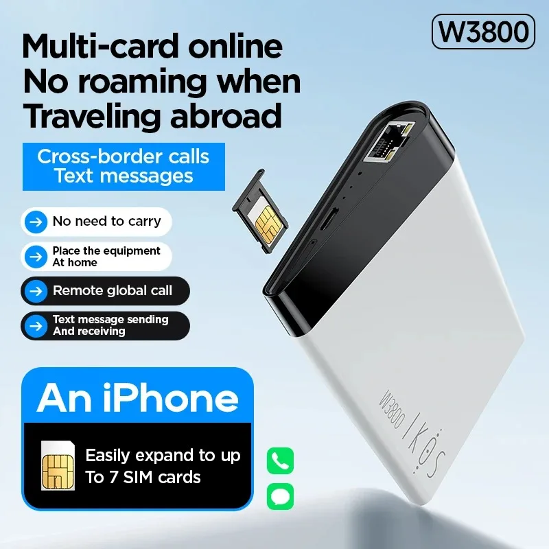 Адаптер для SIM-карты 4G IKOS с функцией бесплатного роуминга для iPhone - сетевой адаптер