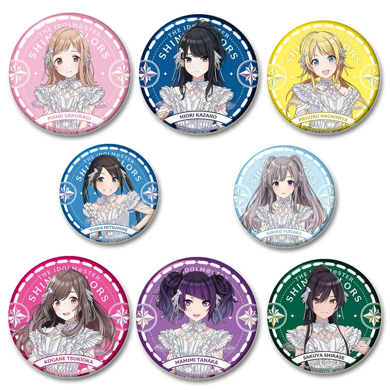 58 мм аниме Idolm @ ster брошь круглая Милая мультяшная девушка лацкан булавки Amami Haruka Hoshii Miki значок для рюкзака подарок аксессуар
