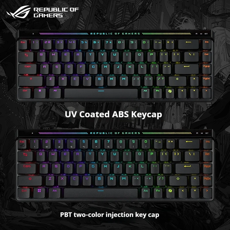Механическая клавиатура ROG Falchion ACE HFX с магнитным переключателем, проводная клавиатура RGB, прокладка, 8K, Быстрый триггер, 68key, для ПК, игровой клавиатуры, геймера, ноутбука (art.: 3920c9b650ddf) - 3920c9b650ddf