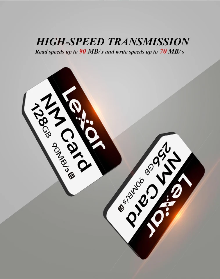 Фото Оригинальная высокоскоростная карта памяти Lexar NM CARD 128 ГБ 256 ГБ 512 ГБ HUAWEI Nano Card Скорость чтения до 90 МБ/с для HUAWEI Phone Pad №2