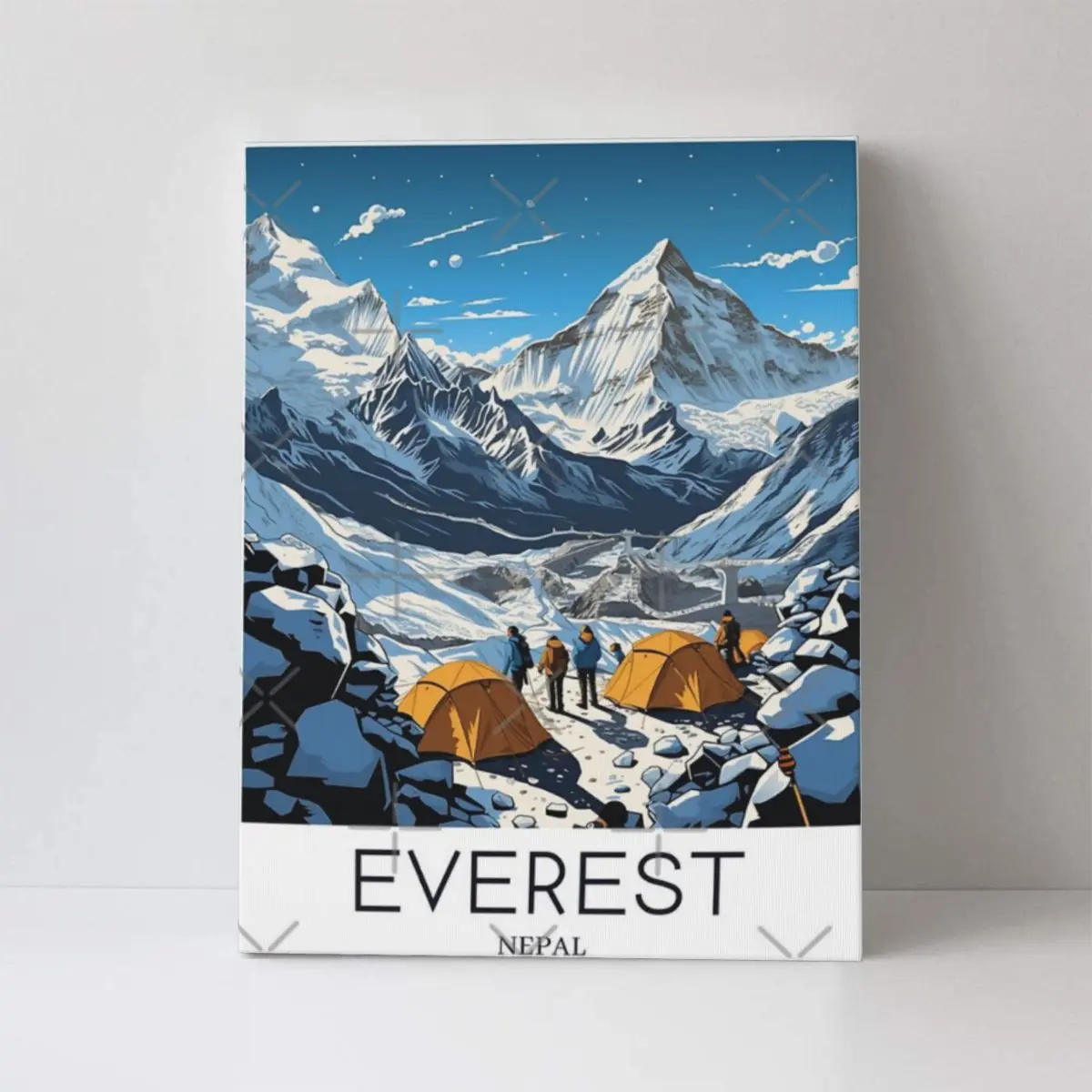 Поп-арт Travel Print Of Mount Everest - Непал, высококачественные холсты, безрамные декоративные картины (art.: 3920cc0f1cf48) - 3920cc0f1cf48