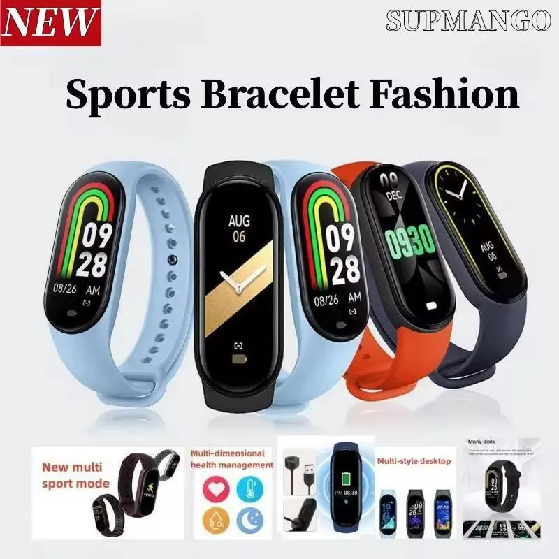 Montre intelligente étanche pour homme et femme, tracker d'activité, Частота пульса, монитор давления artérielle