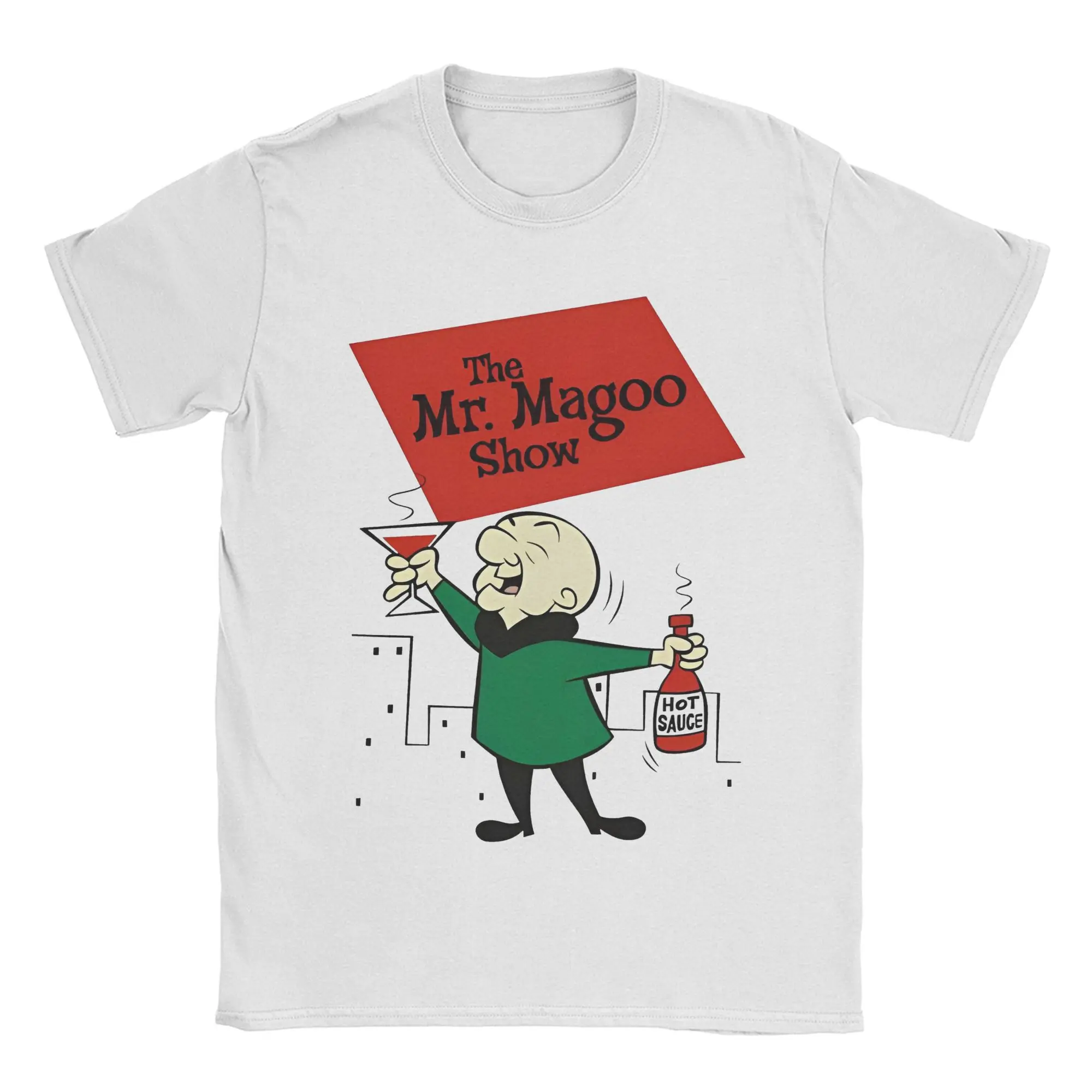 Футболка Mr. Magoo в стиле ретро с мультяшным принтом, унисекс, футболка из чистого хлопка, футболка с графическим принтом, одежда