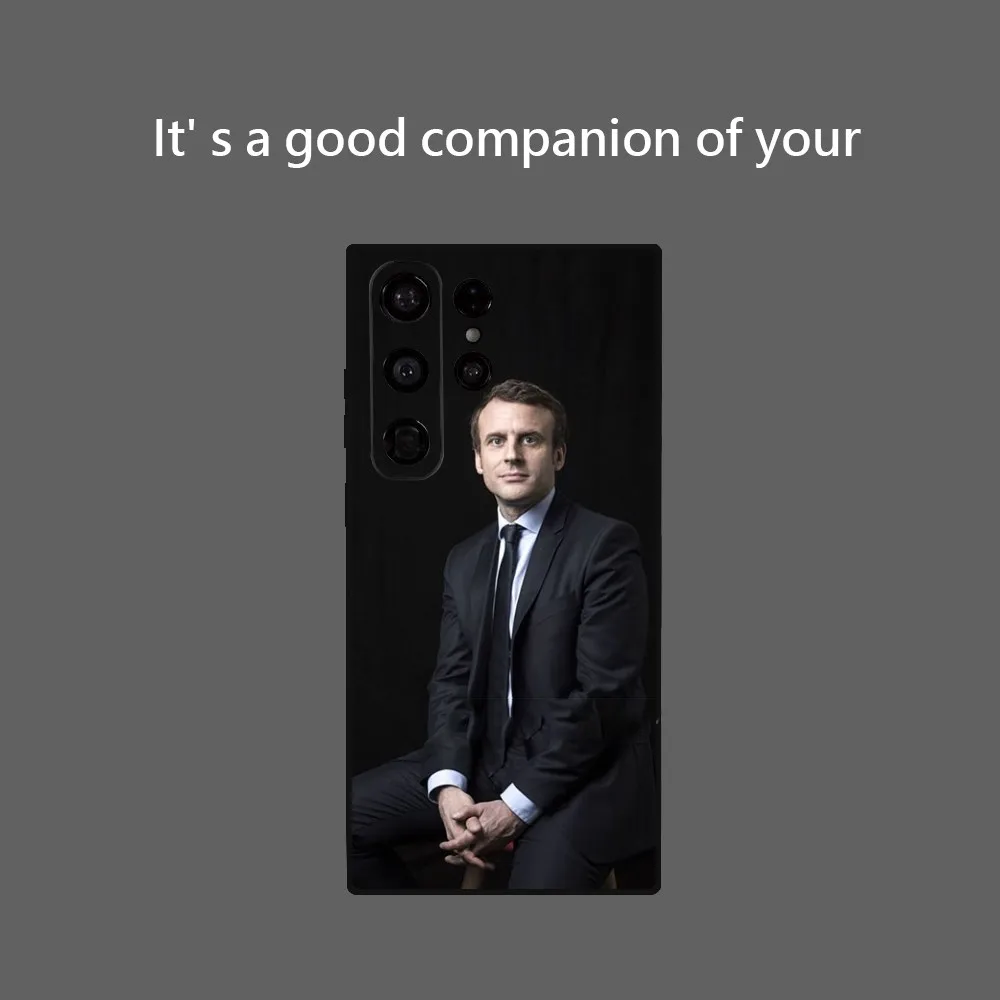 Emmanuel Macron Phone Case for Samsung Galaxy S24 Ultra S22 S23 Ultra S21 S20 5G Protective Soft Silicone TPU Funda (art.: 3920ca60bdb82) - 3920ca60bdb82