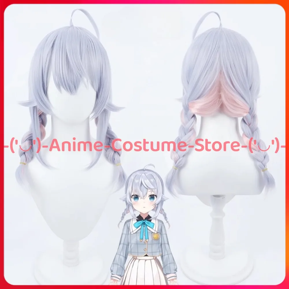 VTuber Kaguya Nana Dog Mom Косплей Парик Новая Модель Твин Коса Аниме Персонаж Хэллоуин Карнавальный Костюм Для Вечеринки Парики Синтетические Волосы