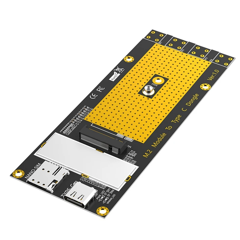 M.2 NGFF B Key 3G/4G/5G Модуль к сетевому адаптеру типа C Поддержка Riser Card RM500Q RM500U GM800 SIM8200
