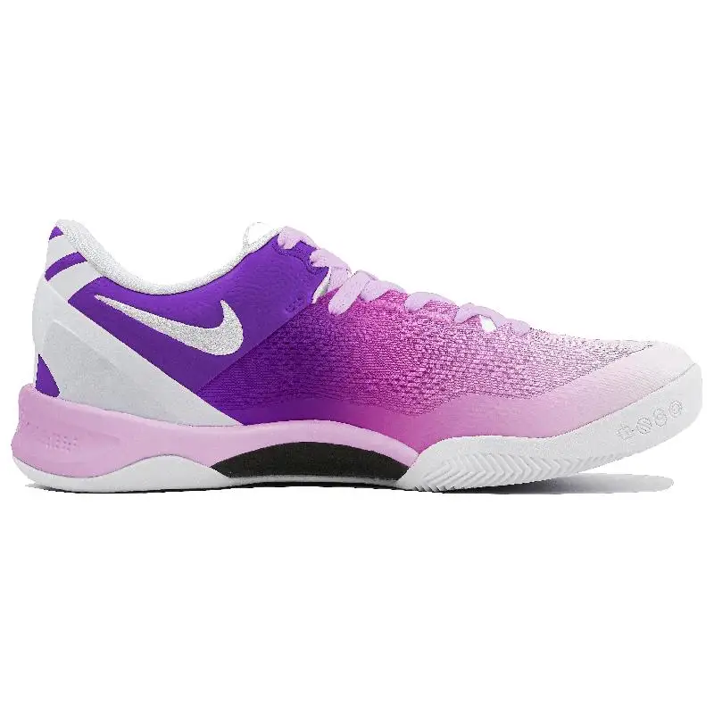 Фото 【Настроить】Баскетбольные кроссовки Nike Kobe 8, унисекс, низкие фиолетовые/белые кроссовки FJ9364-100 №2