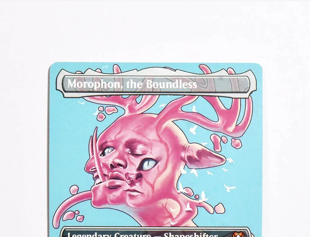 Фото Morophon, the BoundlessFoil/Holo TCG Magic Proxy Black Высококачественные прокси- игральные карты Сбор настольных игр Коллекционные карты №2
