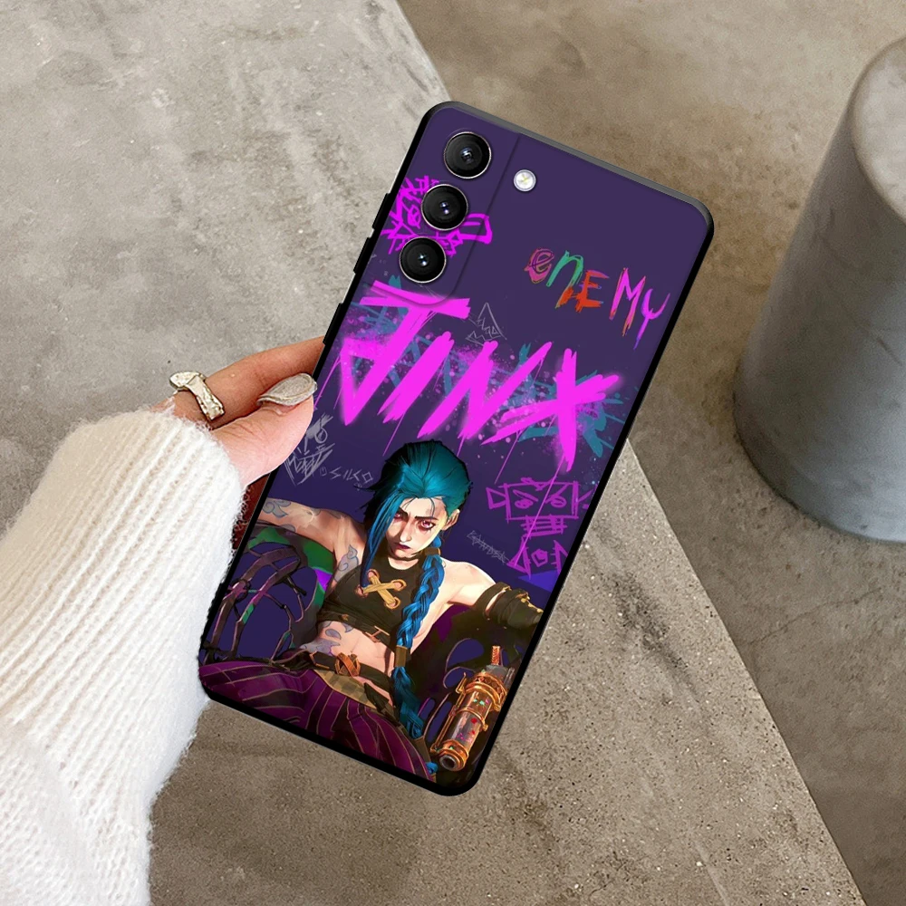 Чехол для телефона Galaxy S23 Game League of Legends Jinx, чехол для Samsung Galaxy S23 S21 S22 Pro Plus S10 S20 Note 10 Ultra, чехлы