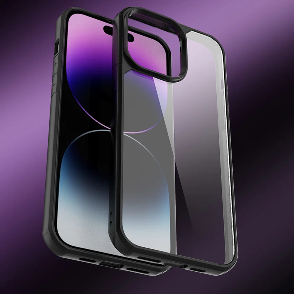 Фото Акриловый прозрачный чехол для iPhone 11 12 13 14 15 Pro Max противоударный жесткий чехол для телефона iPhone15 Pro защитная задняя часть кожи iPhone 15 Pro Max Case №4