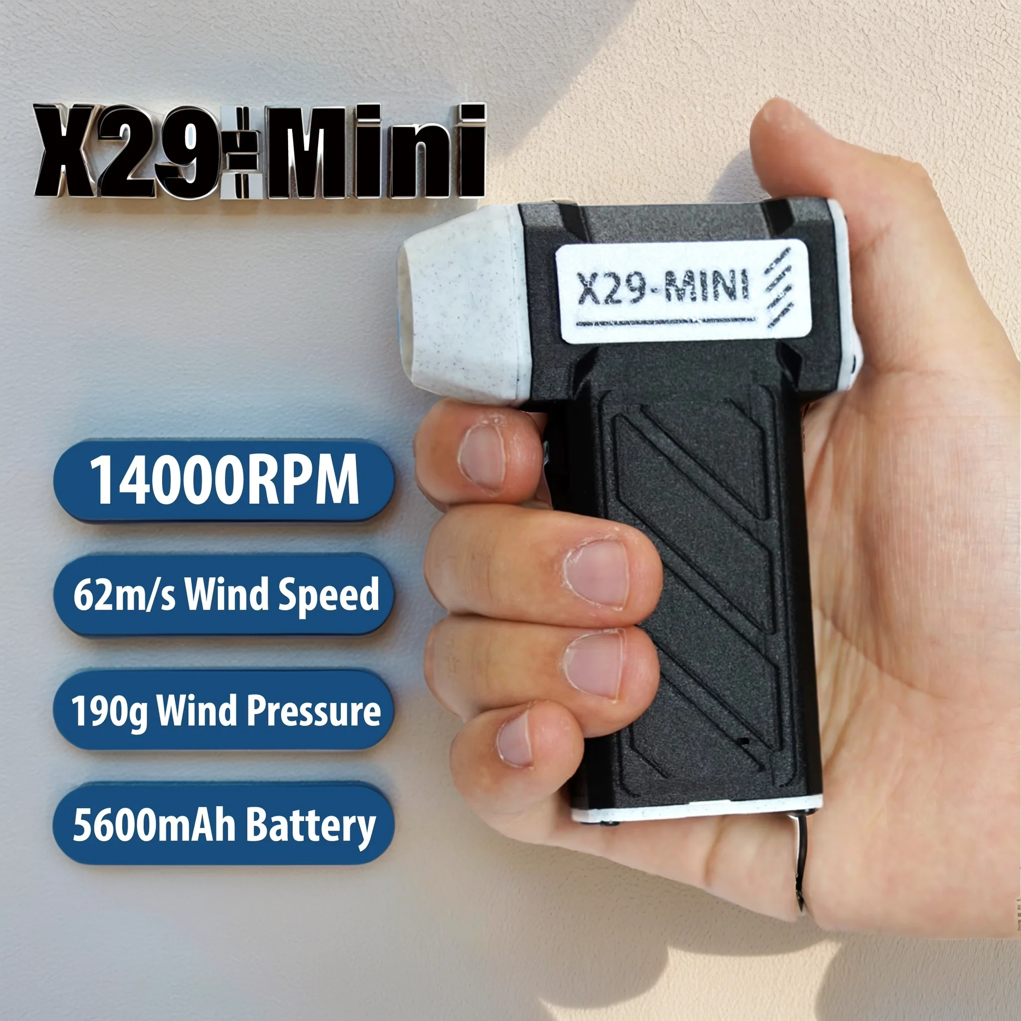 Воздуходувка X-29Min 140000 Турбореактивный вентилятор RPM, бесщеточный двигатель, ручной канальный вентилятор, 62 м/с, портативный зарядный вентилятор типа C, мощный снегоочиститель Вентиляторы, промышленные вентиляторы и вытяжное оборудование