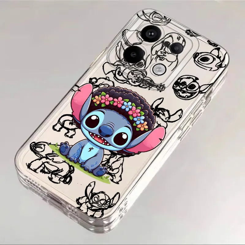 Фото Прозрачный мягкий чехол для Xiaomi Poco X3 NFC X5 X4 M3 X3 Pro X4 GT Cute Disney Stitch №5