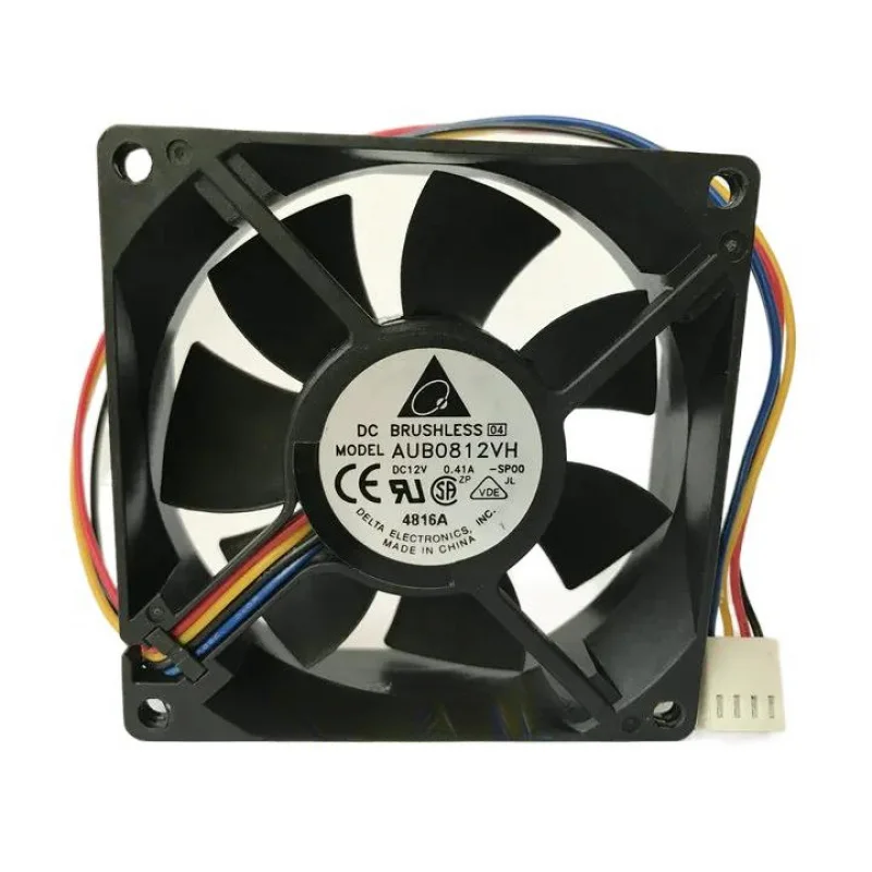 DL Delta Electronics AUB0812VH DC 12 В 0,41 А 80x80x25 мм 4-проводной охлаждающий вентилятор для сервера