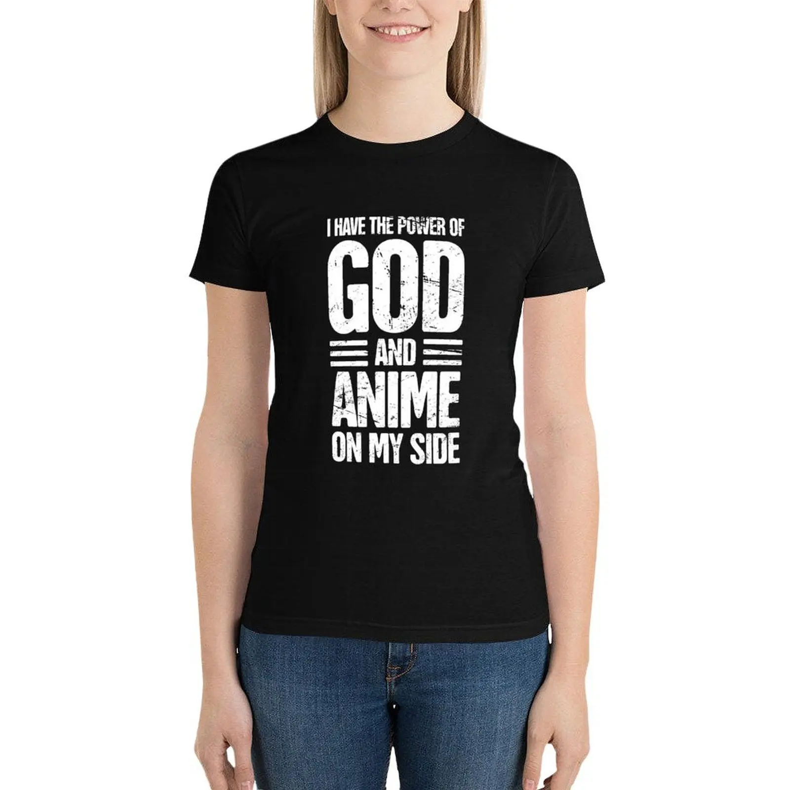 Забавная Федора God And Anime, футболка с воротником, блузка, кавайная одежда, летняя одежда, женская футболка