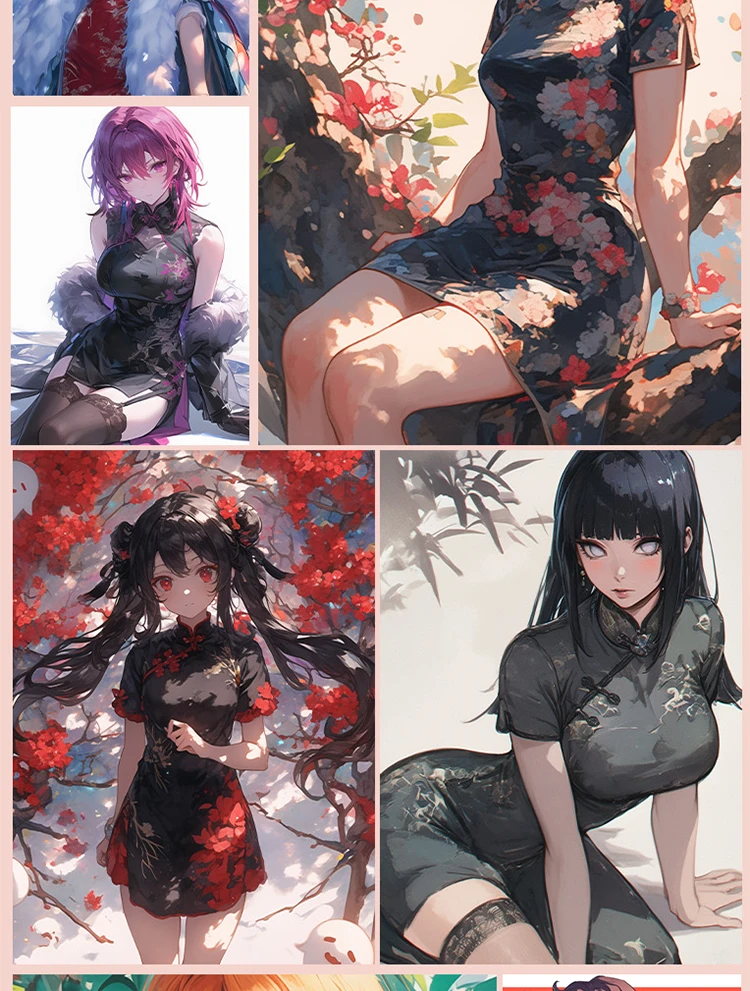 Фото Новые художественные доски Moyichaowan The Saintess in Cheongsam A5 для любителей аниме TCG CCg Acg Flash, качественные женские свинцовые коллекционные карты, подарок №4