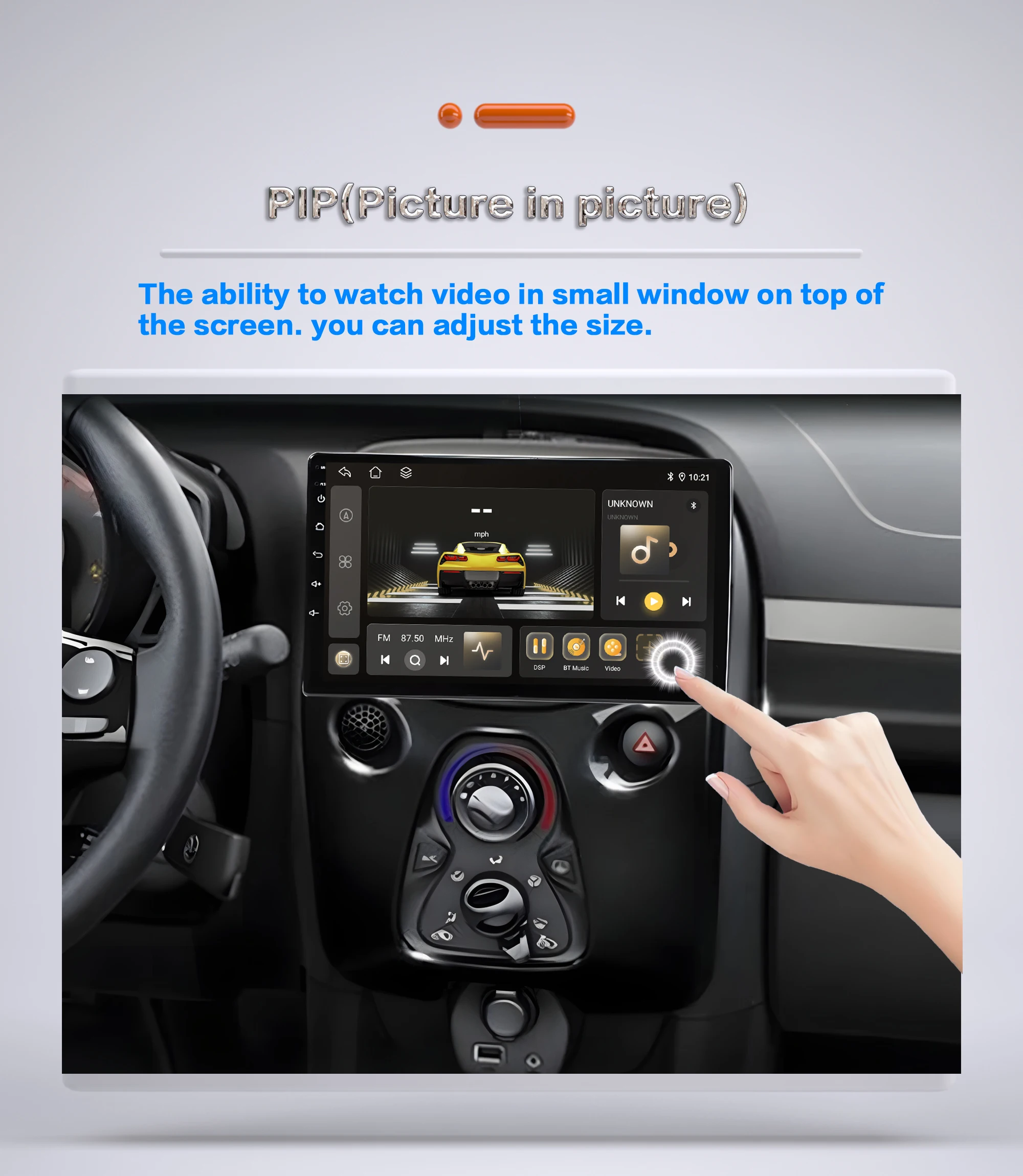 Фото Android 15 для Peugeot 108 Toyota Aygo B40 2014-2021 Автоматический мультимедийный плеер Стерео DSP Сабвуфер Bluetooth Автомобильное видео 8 ядер GPS №5