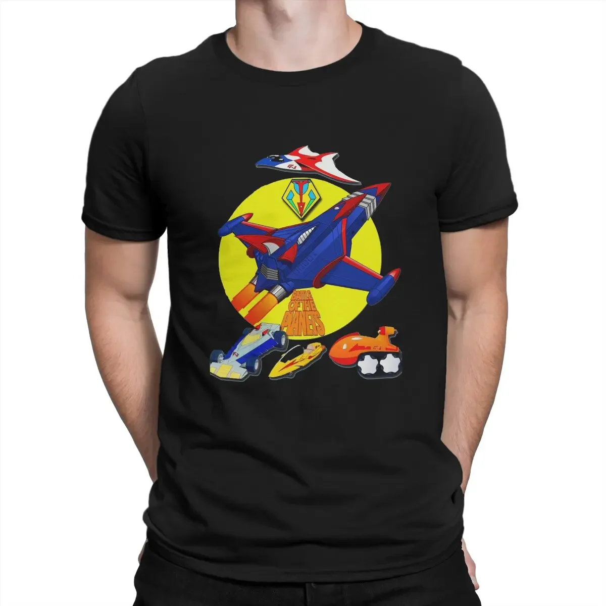 Футболка Kagaku -Tai Gatchaman с логотипом автомобиля, мужские футболки в стиле панк, летняя одежда, футболка в стиле Харадзюку с круглым вырезом