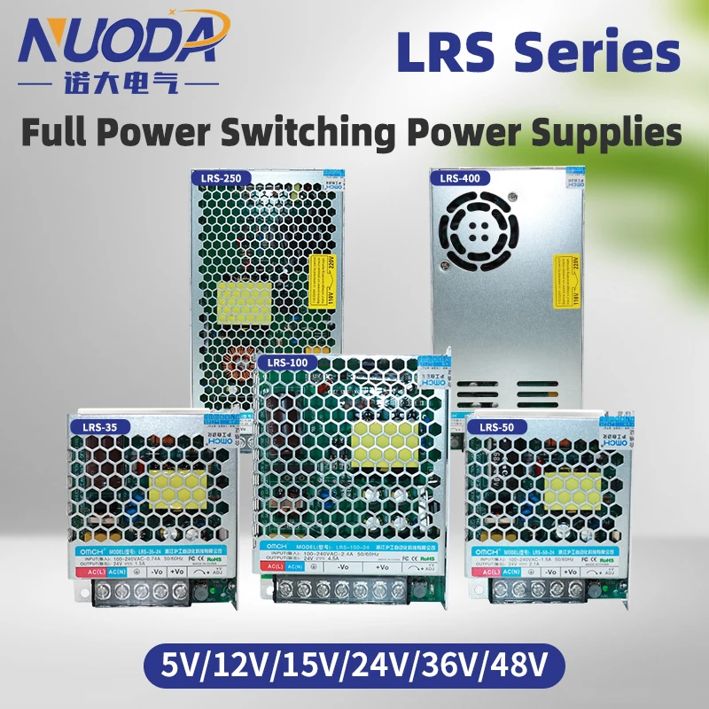 NUODA, высокое качество, LRS-35/50/100/250/350/400 Series, импульсный источник питания 5 В, 12 В, 24 В