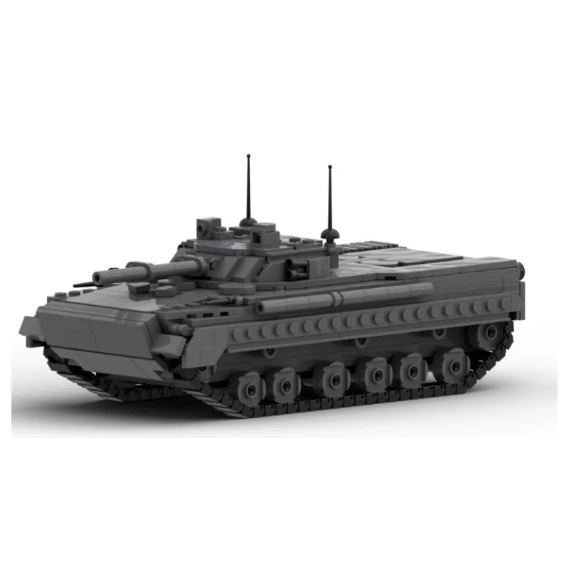 Строительный блок MOC, военный BMP-3, пехотная боевая машина, танк, сборка мелких частиц, детская головоломка, обучающие кирпичи, игрушка