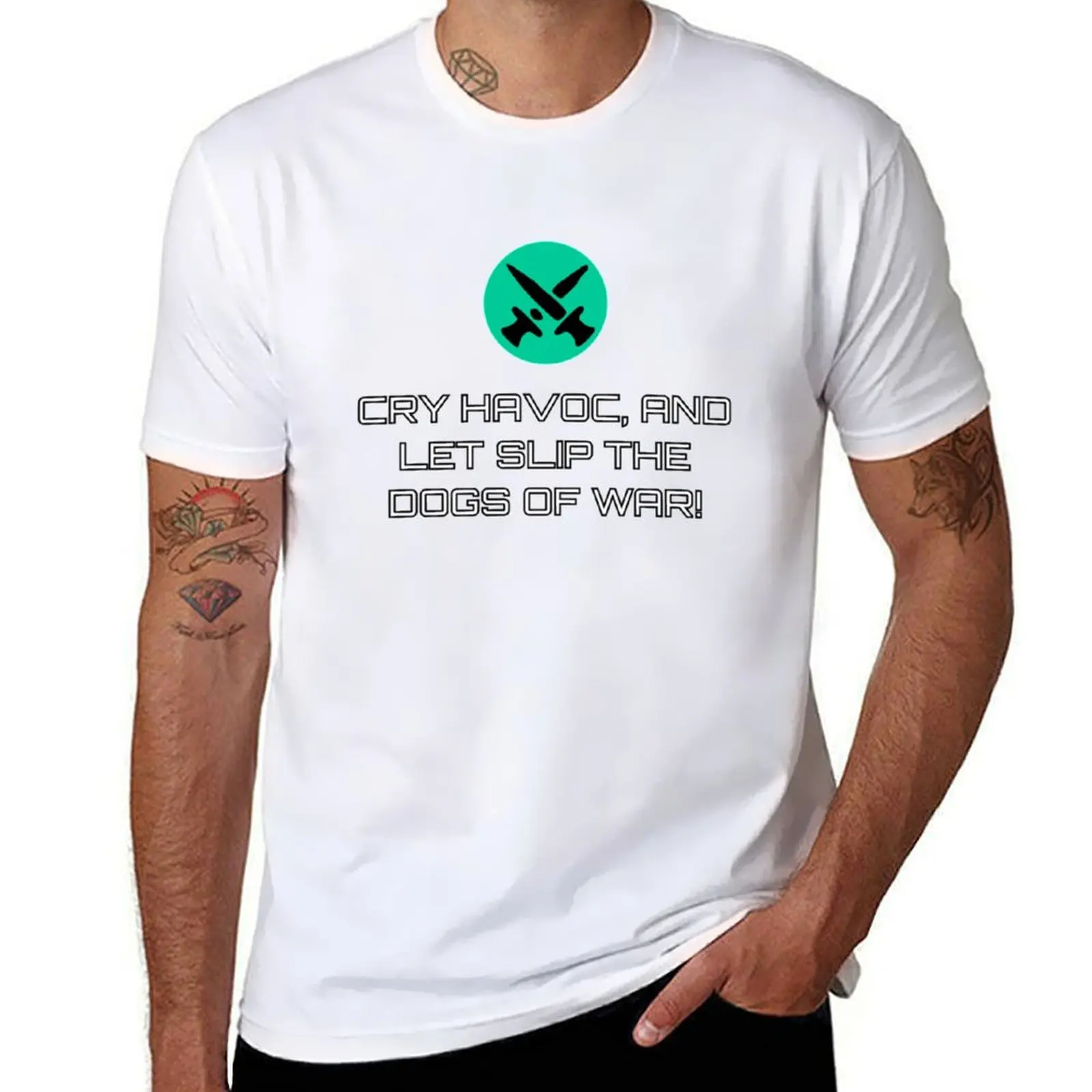 Stellaris-футболка Militarist Ethos Quote, футболки из хлопка, мужские футболки из 100% хлопка