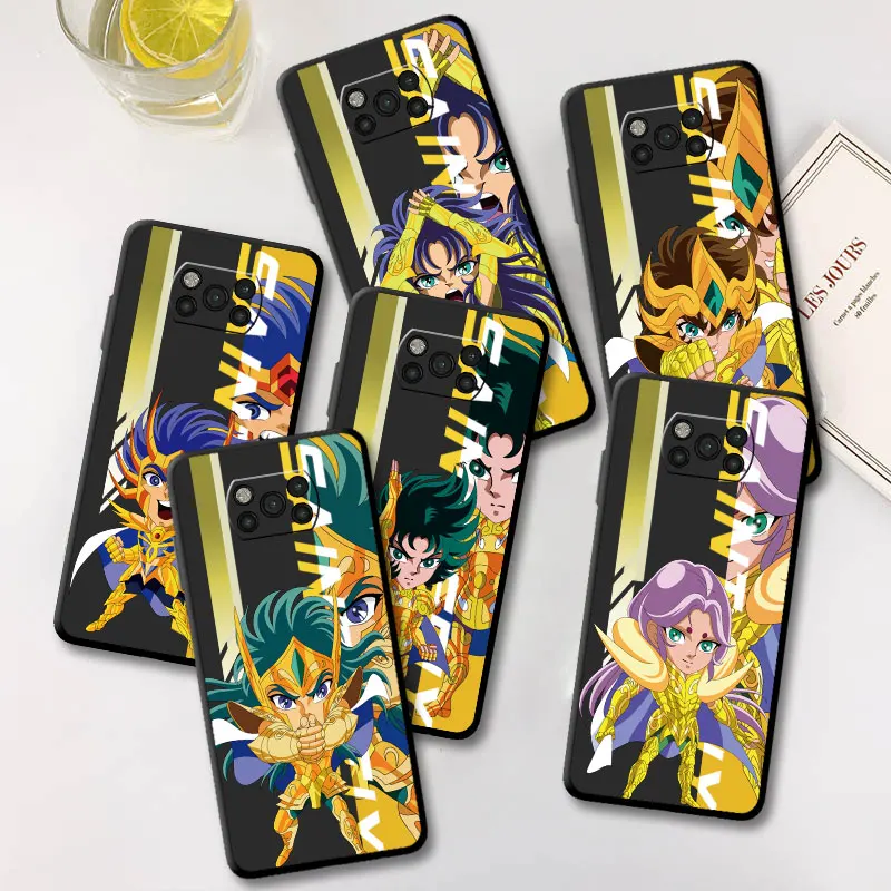 Чехол аниме Saint Seiya для Xiaomi Mi Poco X3 NFC X4 Pro Mi 11 Lite 11T 12 10T 9T 13 Note 10, мягкая задняя крышка для телефона