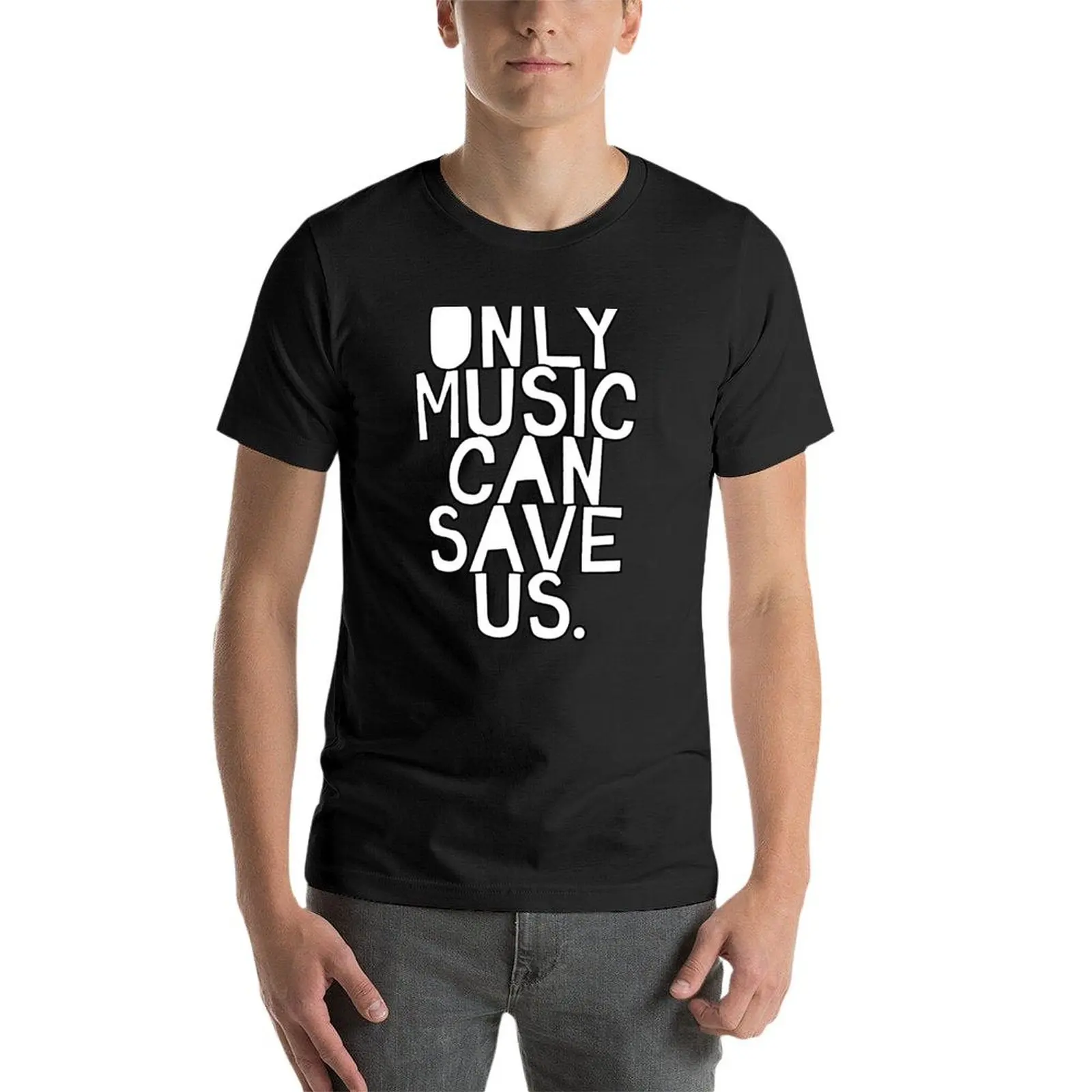Фото Футболка мужская с надписью «Only Music Can Save Us» №4