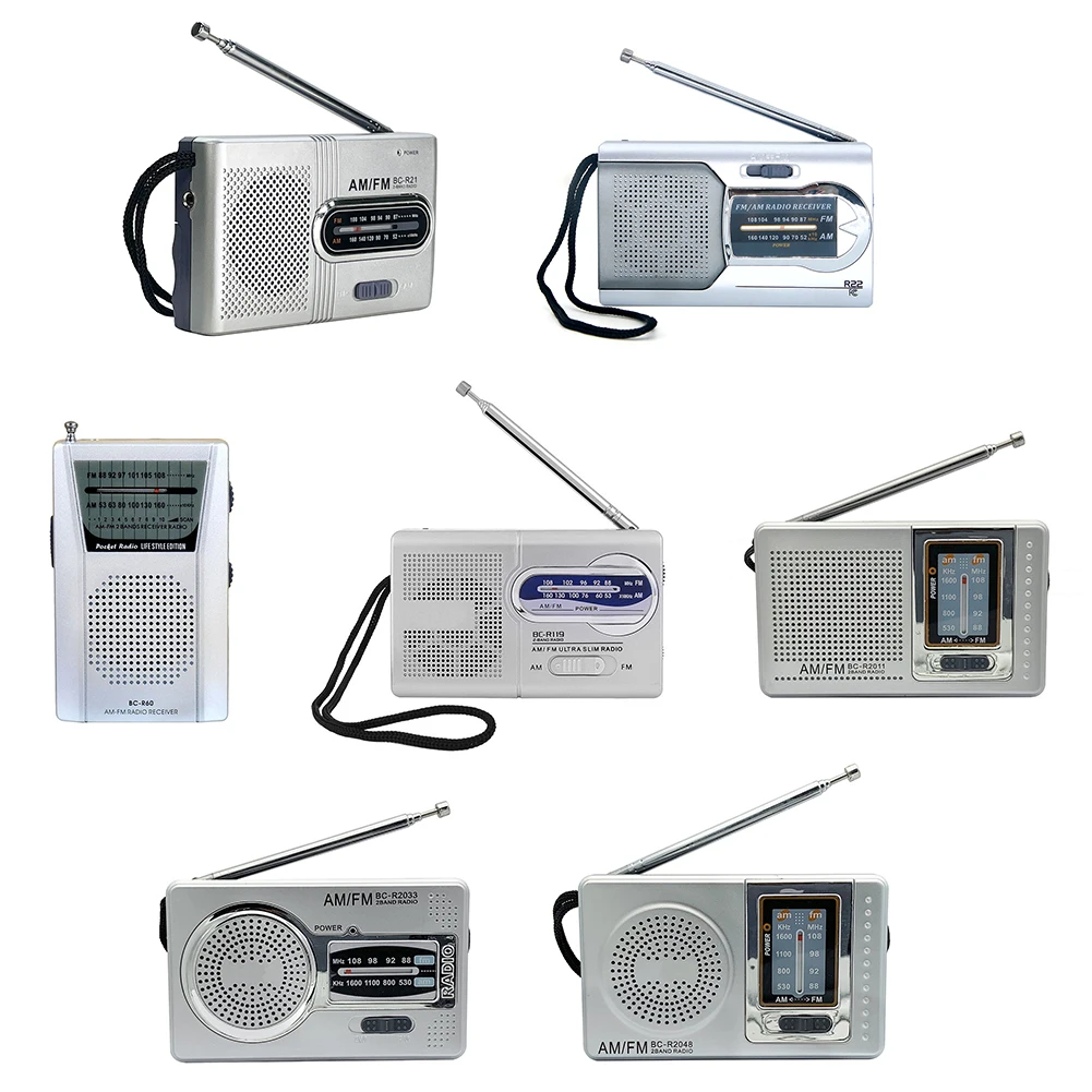 Мини-радио BC-R212260119201120332048 AM FM-радио Телескопическая антенна Батарея Портативное радио Лучший прием Долговечный (art.: 3920ce9740d01) - 3920ce9740d01