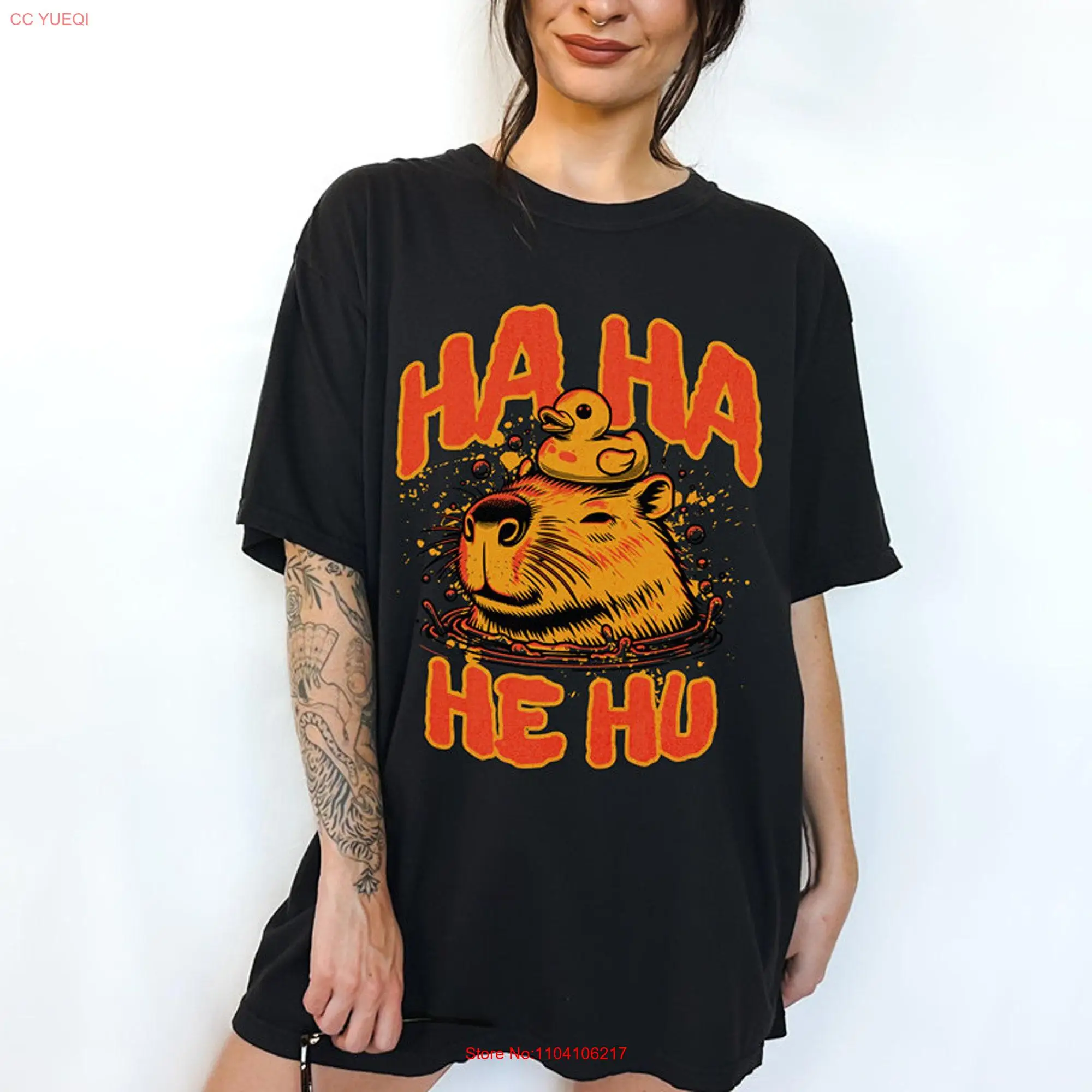 Футболка с длинным или коротким рукавом для фестиваля капибары, Ha He Hu Dubstep Subtronics EDM Merch