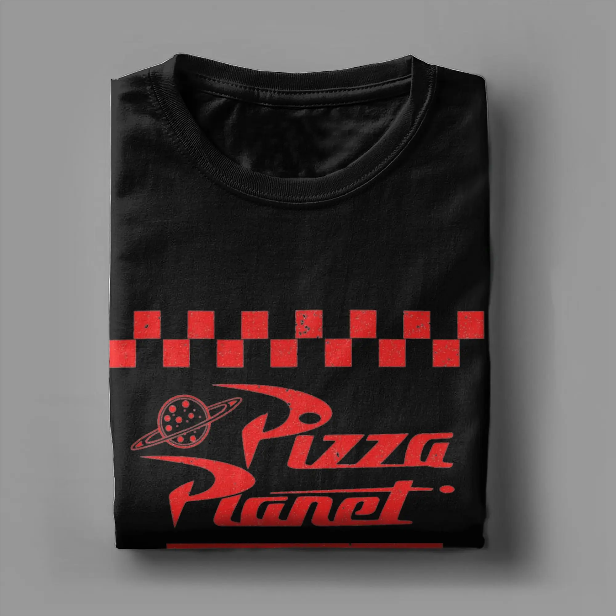 Фото Pizza Planet Lts Toy Story T Shirt for Men Pure Cotton Funny T-Shirts Crewneck  Tee Shirt Short Sleeve Clothes Birthday Gift №4