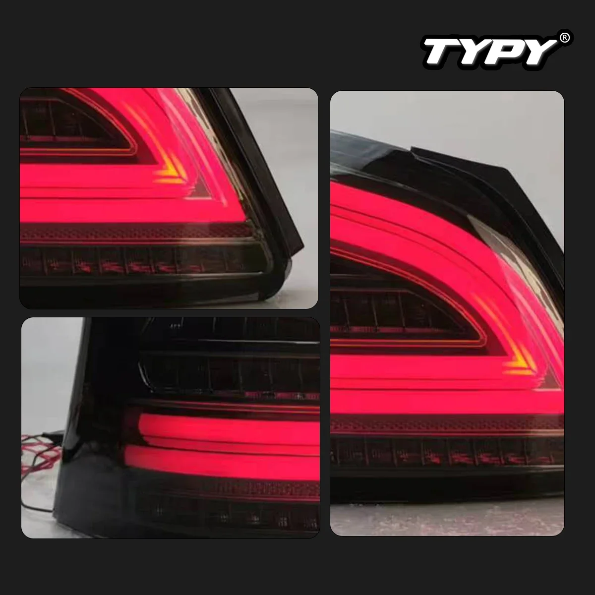TYPY Автомобильные задние фонари для Toyota Vios 2008-2013 Светодиодные автомобильные задние фонари Дневные ходовые огни Динамические автомобильные аксессуары Plug and Play
