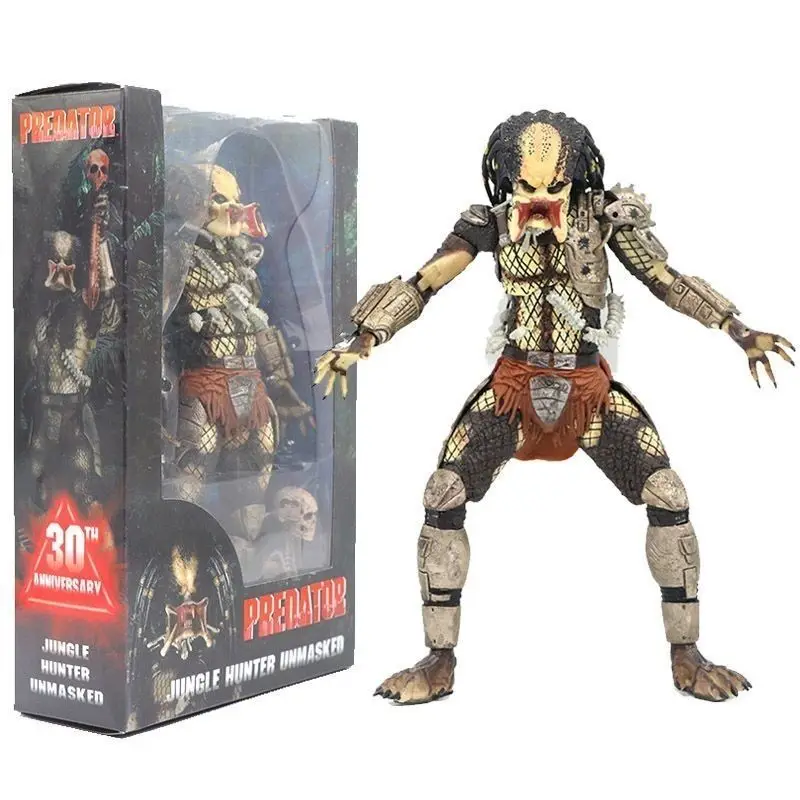 NECA Хищник Охотник на джунглях Охотник на джунглях в маске Без маски Джунгли Демон Хищники ПВХ Фигурка 7 дюймов Игрушки на 30-летие