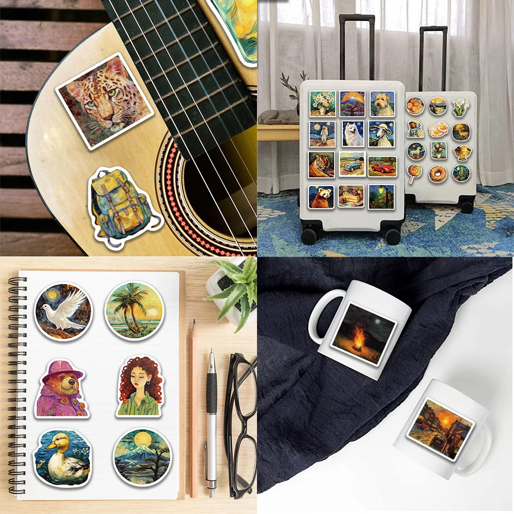 Аниме Ван Гог 1050 г., Очаровательная наклейка для ноутбука, Telepon Gitar Koper, мобильный телефон (art.: 3920c37f5d6e6) - 3920c37f5d6e6