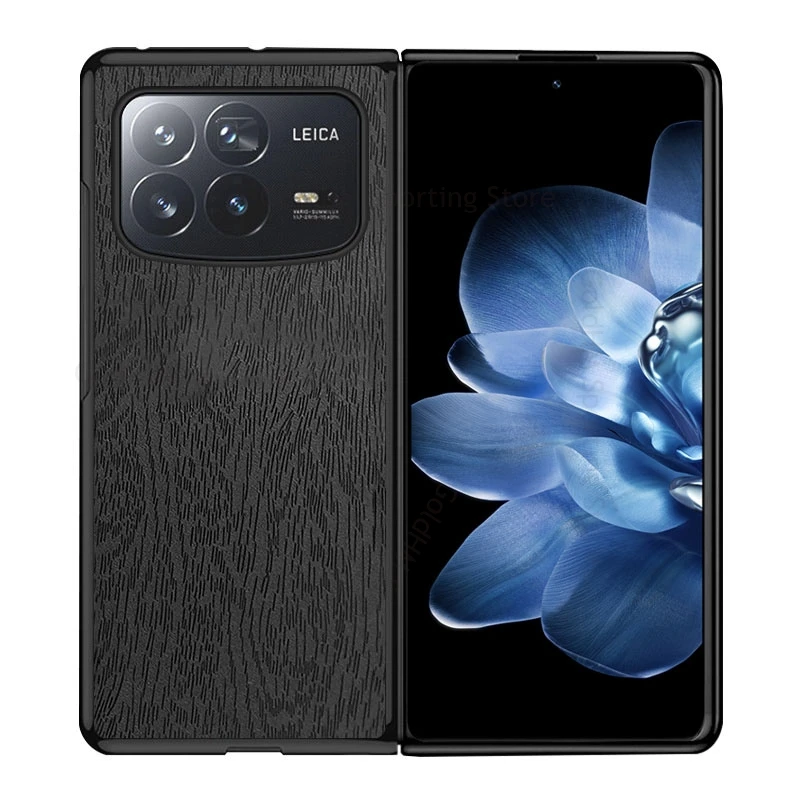 Кожаный чехол для телефона Xiaomi Mix Fold4 5G с текстурой дерева для Mix Fold3 2 Ультратонкий чехол для телефона Mix Fold 4 3 2 Жесткий чехол для ПК