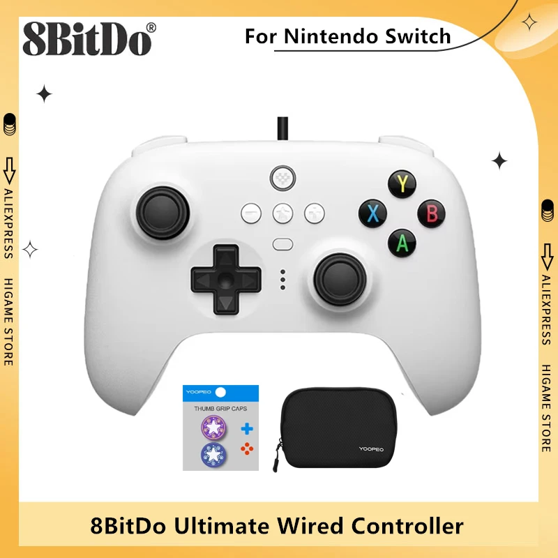 Проводной USB-контроллер 8BitDo Ultimate для Windows 10,11, Nintendo Switch, Android Raspberry Pi Steam Deck Gamepad