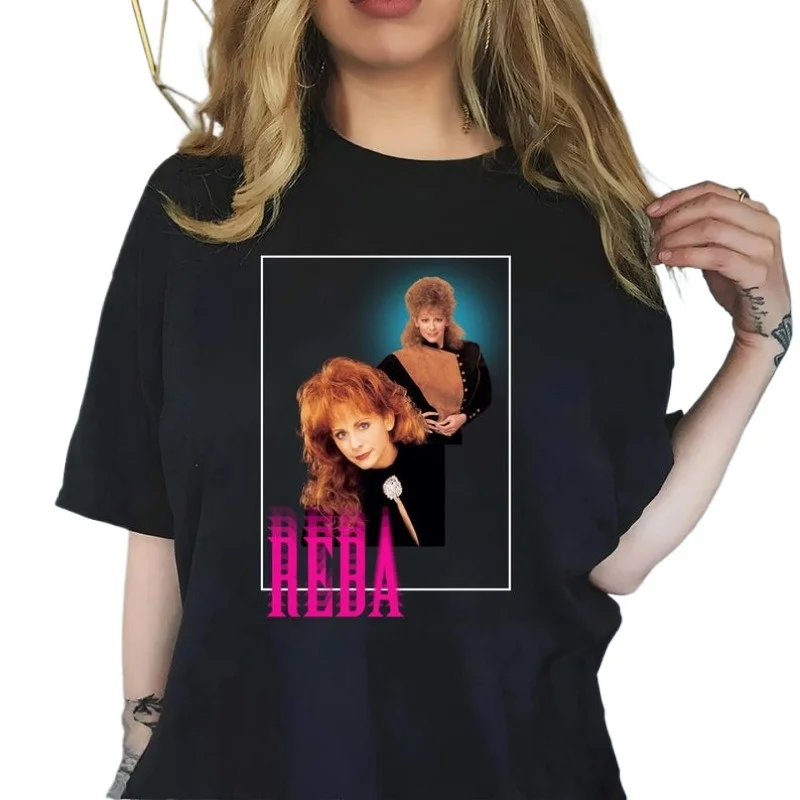 Футболка Reba McEntire Merch 2025, винтажная футболка унисекс 90-х годов, уличная одежда для мужчин и женщин, футболка с короткими рукавами, топы, футболка y2k, топ